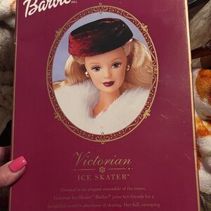 Barbie Victorian Ice Skater with Red and White Ensemble
